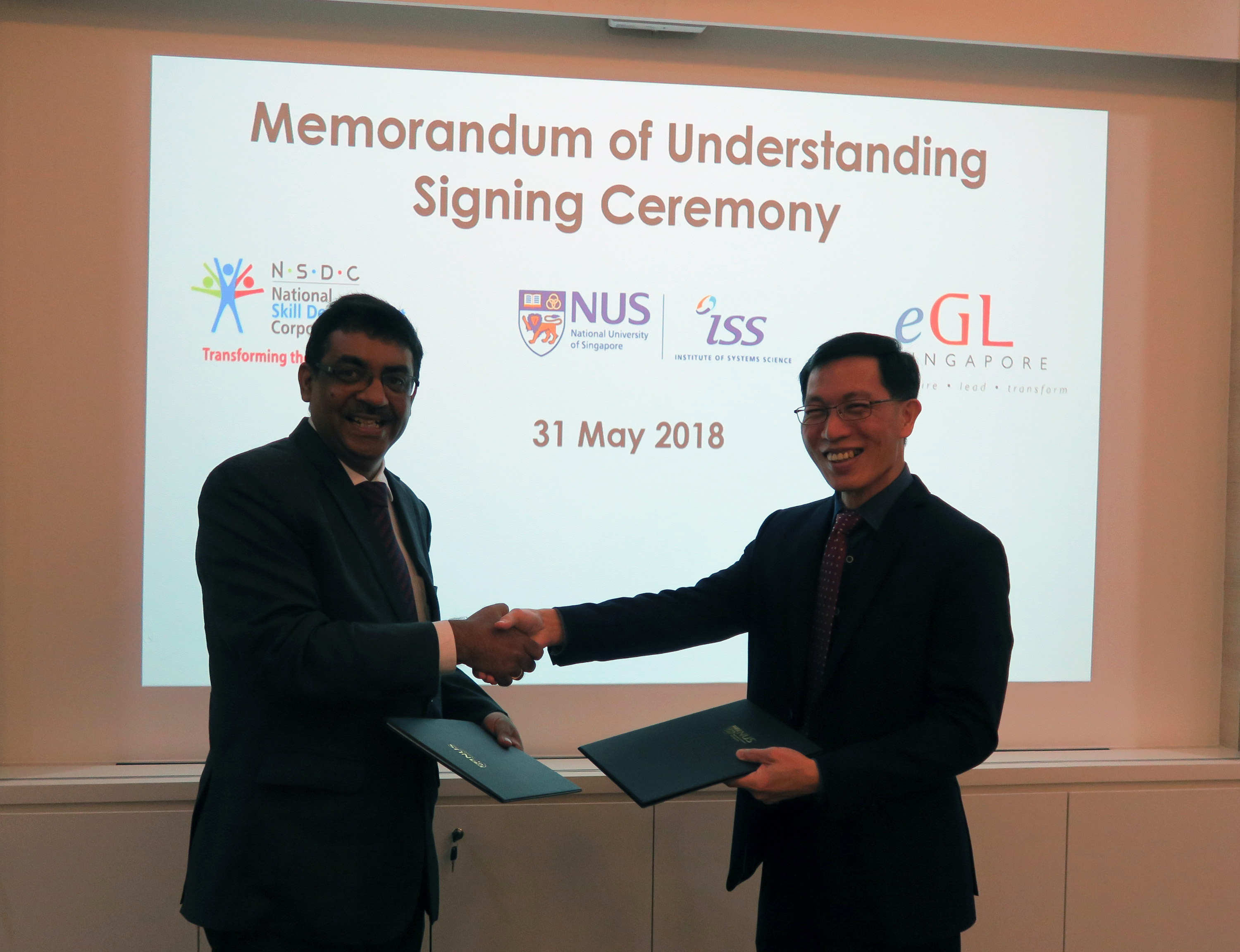 Singapore e-Government Leadership Centre at the NUS Institute of Systems Science to address skills gap in India