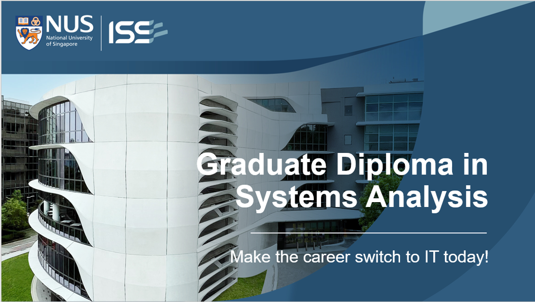 Tech Career Switch: NUS-ISS Graduate-Diploma in Systems Analysis - Online Preview Session