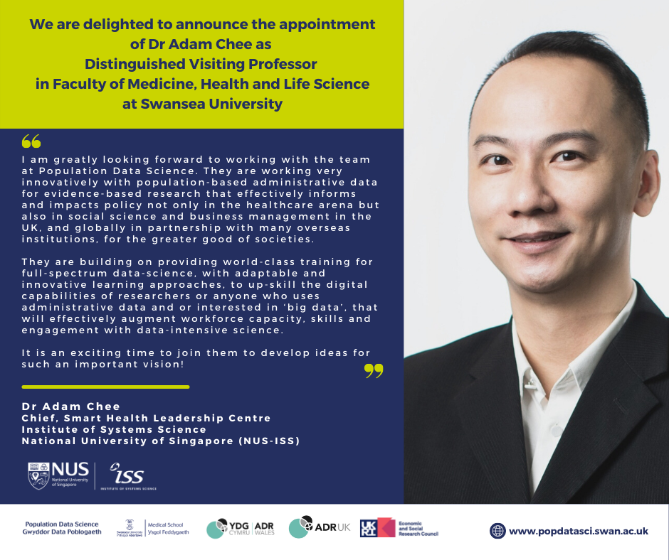 NUS-ISS academic named a Distinguished Visiting Professor at Swansea University Medical School, UK